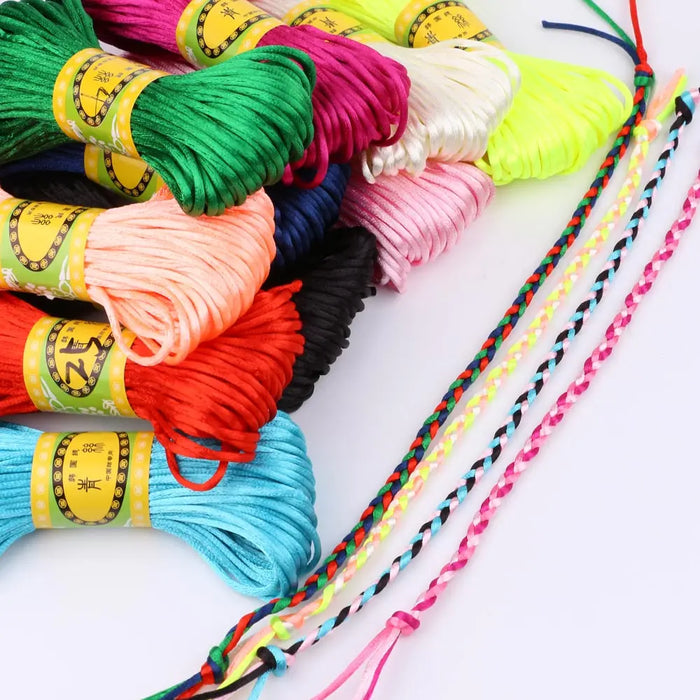 TYRY.HU 20-80 metri Collana masticabile per bambini Accessori 1.5mm/2mm/2.5mm Cavo in nylon di seta satinata per catena ciuccio per bambini Strumenti fai da te