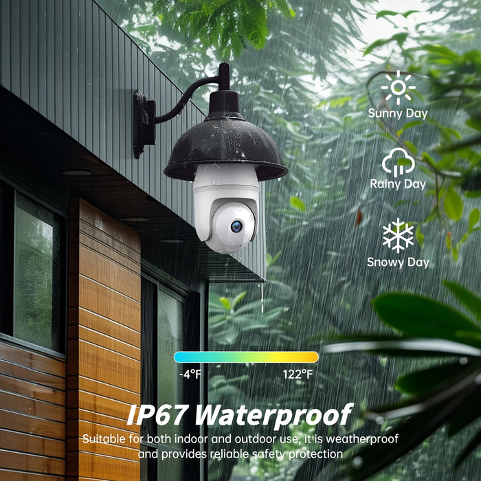 WESECUU 3MP Light Bulb 5G&2.4G WiFi Security Cameras Wireless Bulb Cameras for Home Security Compatible with Alexa
