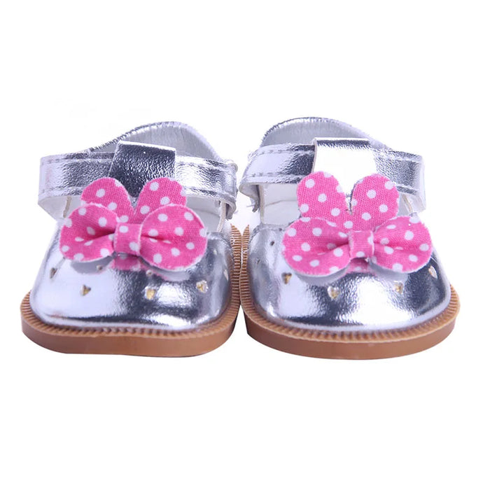 Scarpe da bambola Vestiti Stivali fatti a mano Scarpe da 7 cm per 18 pollici americani e 43 cm Accessori per bambole appena nate per la generazione di giocattoli per ragazze fai da te