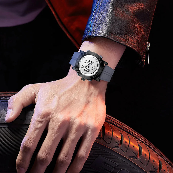 SINOBI orologi sportivi da uomo doppio Display analogico digitale LED orologi da polso al quarzo elettronici da uomo orologio impermeabile multifunzionale