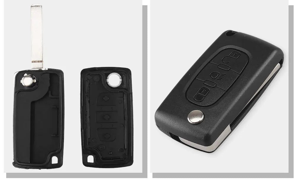 KEYYOU Per Citroen C2 C3 C4 C5 C6 C8 3 Bottoni Flip Chiave A Distanza Dell'automobile Della Copertura Della Cassa Borsette Fob VA2 Lama CE0523