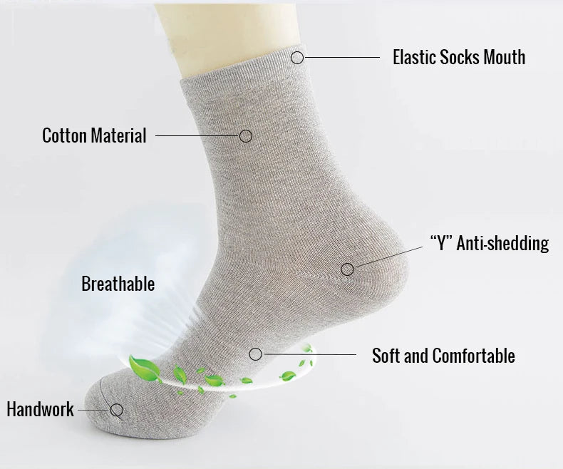 HSS 2023 calzini in cotone da uomo nuovi stili 10 paia/lotto calzini da uomo d'affari neri traspiranti primavera estate per uomo taglia usa (6.5-12)