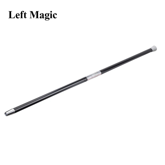 Bastone di canna da ballo in alluminio (argento/nero) Trucco magico Bacchetta magica galleggiante Accessori per oggetti di scena magici da palcoscenico di strada