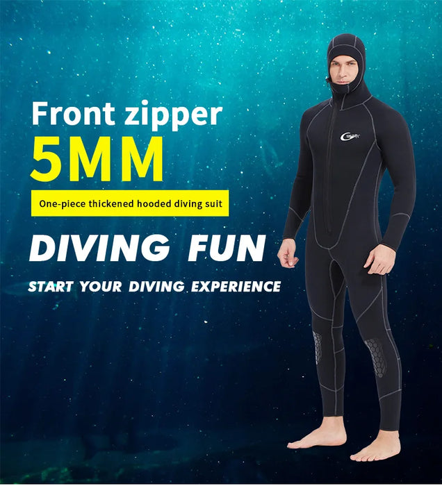 YONSUB Muta 5mm / 3mm / 1.5mm / 7mm Scuba Diving Suit Uomo Neoprene Caccia subacquea Surf Cerniera frontale Pesca subacquea