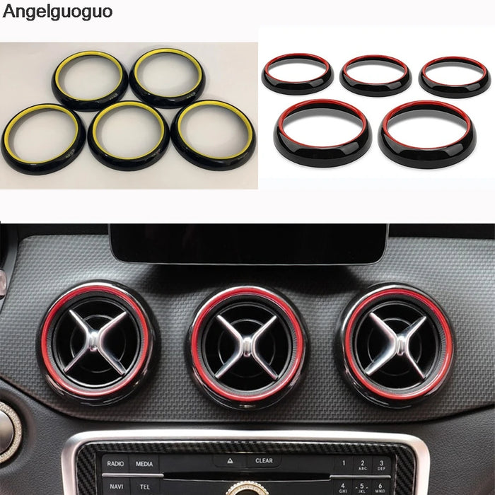 AngelguoguoCar Finestra di vetro ascensore button Trim Copertura autoadesivo per Mercedes Benz A/B/C(W204)/E(W212)/GLA /CLA/ GLK/ GLE-classe