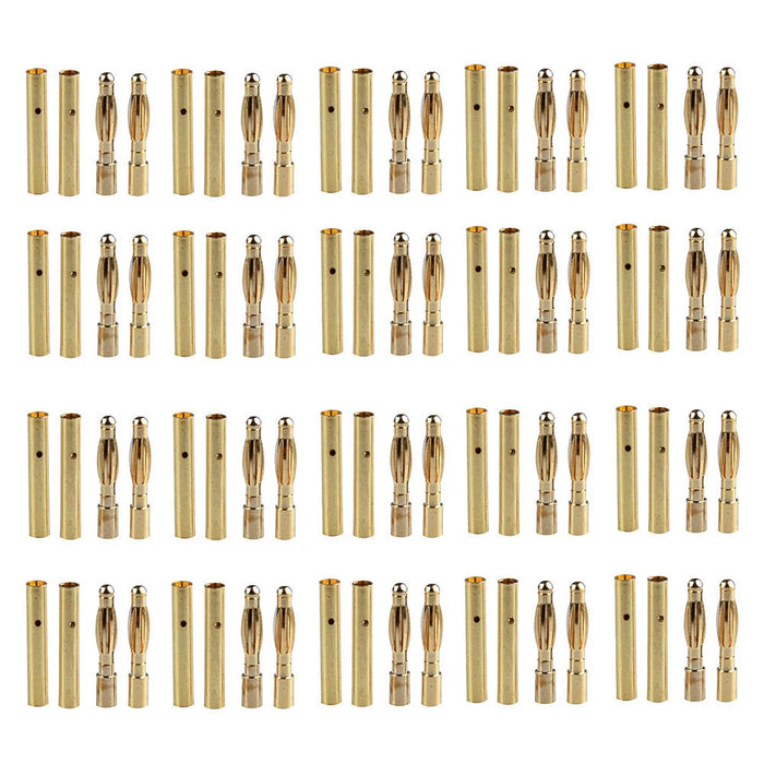 10 paia/lotto 2.0/3.0/3.5/4.0/5/5.5/6/6.5/8mm Gold Bullet Banana connettori spina per Lipo batteria RC ESC motore accessori fai da te giocattolo