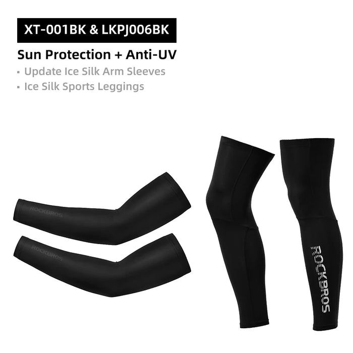 ROCKBROS Suncreen manica da braccio da campeggio ciclismo pallacanestro manicotti scaldamuscoli protezione UV uomo sport sicurezza equipaggiamento scaldamuscoli copertura