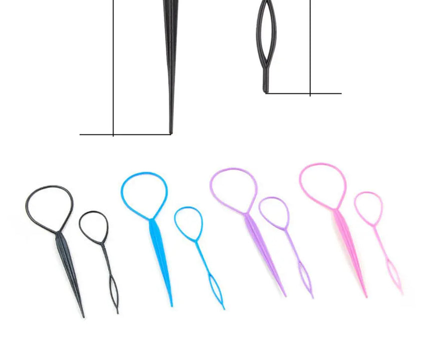 Strumento per lo styling dei capelli in plastica Magic Topsy Tail Treccia per capelli Coda di cavallo Styling Clip Bun Maker per acconciature per ragazze