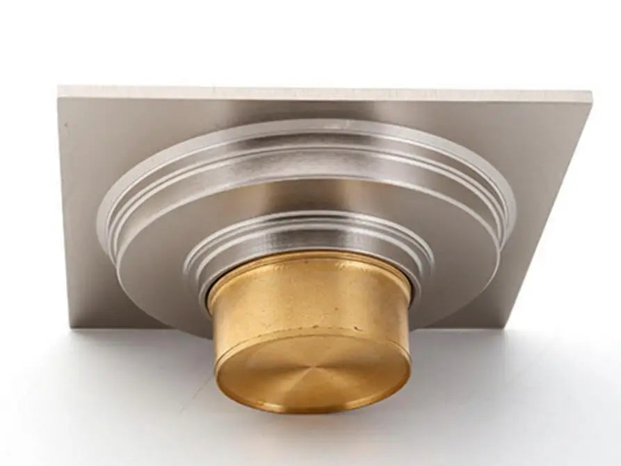 Ottone opaco nero stile quadrato rolse oro Scolapiatti per pavimenti oro Scarico per rifiuti Bagno nichel spazzolato Scarico per doccia DR087