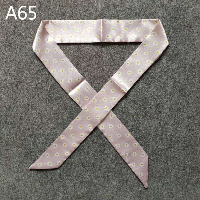 Nuova seta piccola donna moda sciarpa borse per capelli maniglia decorazione cravatta multifunzione nastro a mano sciarpa 4 * 100 cm M30