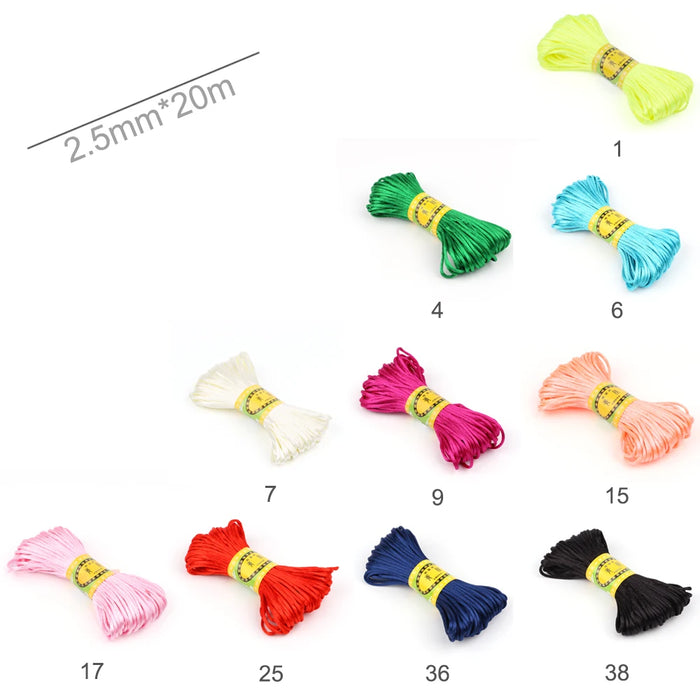 TYRY.HU 20-80 metri Collana masticabile per bambini Accessori 1.5mm/2mm/2.5mm Cavo in nylon di seta satinata per catena ciuccio per bambini Strumenti fai da te