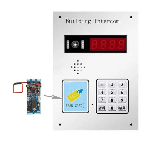 RFID EM/ID controllo accessi porta incorporata citofono controllo accessi controllo ascensore con 2 pezzi scheda madre 10 pezzi portachiavi Em