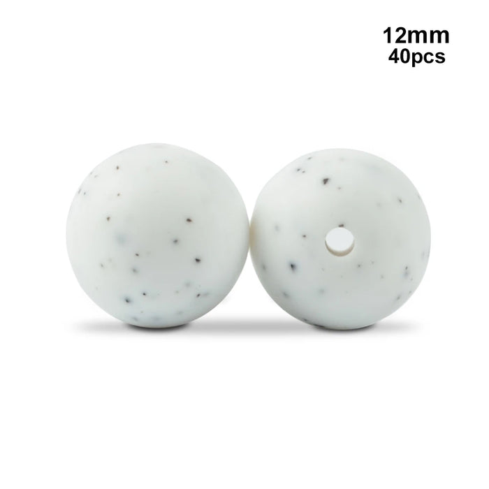 LOFCA 40 pz 12mm Perle di Silicone Dentizione Masticare Perline Food Grade Massaggiagengive Collana BPA Libero Gioielli Fai Da Te Bambino Massaggiagengive Giocattolo Ciuccio