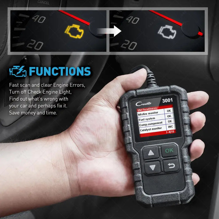 Launch X431 CR3001 Pieno Supporto OBDII/EOBD funzione Creader 3001 strumento diagnostico Multilingue PK CR319 OM123 scanner per lettore di codici