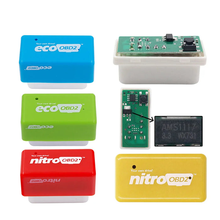 15% risparmio di carburante EcoOBD2 Nitro obd2 per benzina benzina auto Eco OBD Diesel Nitro OBD2 Chip Tuning Box Plug & Driver
