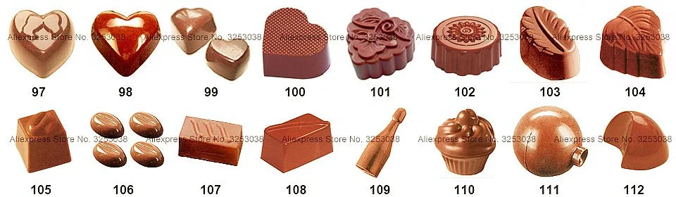 Stampo per cioccolato in policarbonato Stampi professionali per caramelle Bonbon Bar Stampo acrilico Dolciumi Cottura Pasticceria Utensili da forno
