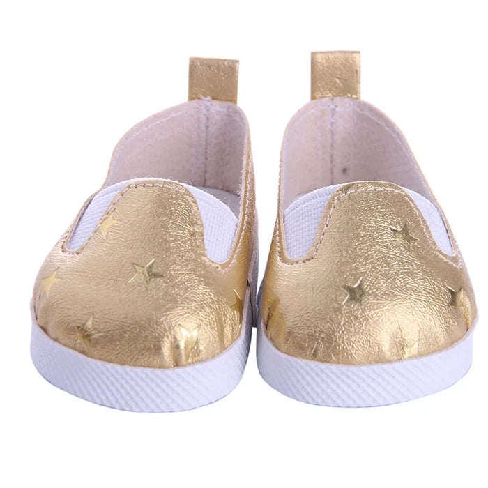 Scarpe da bambola Vestiti Stivali fatti a mano Scarpe da 7 cm per 18 pollici americani e 43 cm Accessori per bambole appena nate per la generazione di giocattoli per ragazze fai da te