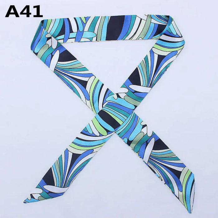 Nuova seta piccola donna moda sciarpa borse per capelli maniglia decorazione cravatta multifunzione nastro a mano sciarpa 4 * 100 cm M30