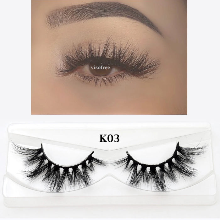 Ciglia Visofree Ciglia di visone 3D Ciglia naturali fatte a mano Ciglia finte lunghe e morbide Ciglia di visone cruelty free ad alto volume D101