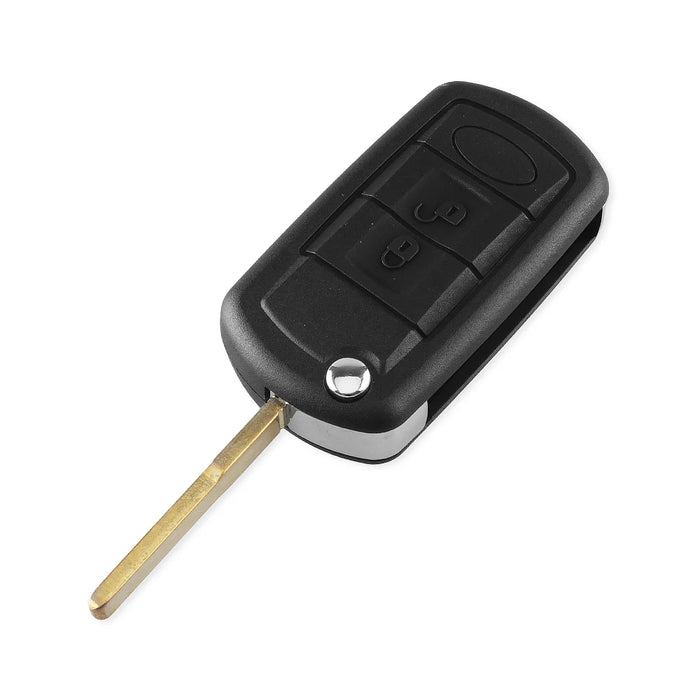 KEYYOU Custodia per chiave remota pieghevole con guscio di ricambio Fob 3 pulsanti per LAND ROVER Range Rover Sport LR3 Discovery