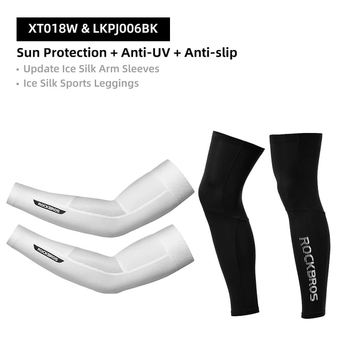 ROCKBROS Suncreen manica da braccio da campeggio ciclismo pallacanestro manicotti scaldamuscoli protezione UV uomo sport sicurezza equipaggiamento scaldamuscoli copertura