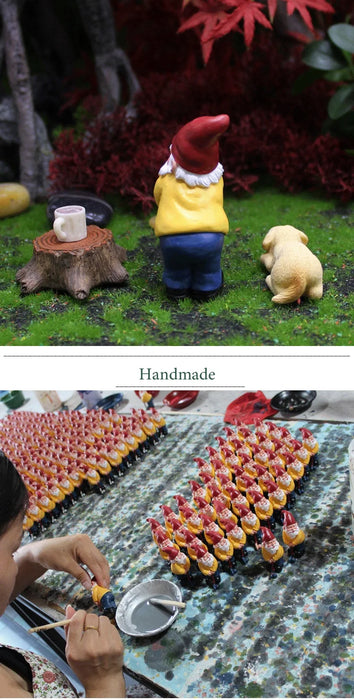 4 pz/set divertenti Mini gnomi giocare a Golf Dog resina nani Sport statua carino fai da te per scrivania Bonsai decorazione ornamento Dropshipping