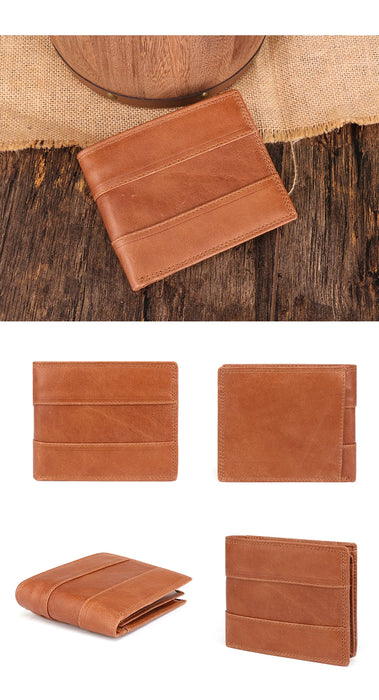 Portafogli da uomo in vera pelle di mucca con tasca portamonete portafoglio da uomo Vintage con blocco RFID portafoglio da uomo in vera pelle con porta carte