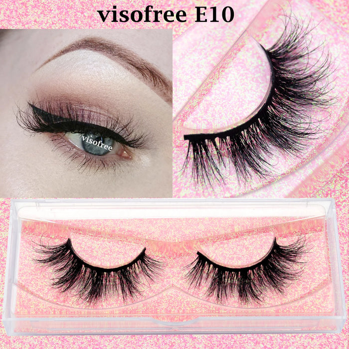Ciglia Visofree Ciglia di visone 3D volume naturale fatto a mano ciglia morbide estensione ciglia lunghe ciglia di visone reale per il trucco E01