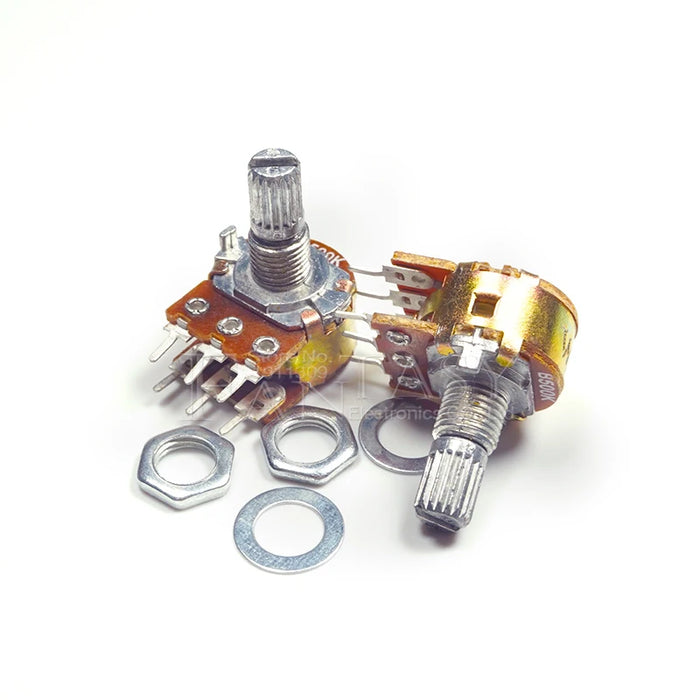 5 pezzi B1K B2K B5K B10K B20K B50K B100K B500K B1M 6Pin Albero WH148 Potenziometro 1K 2K 5K 10K 20K 50K 100K 500K 1M