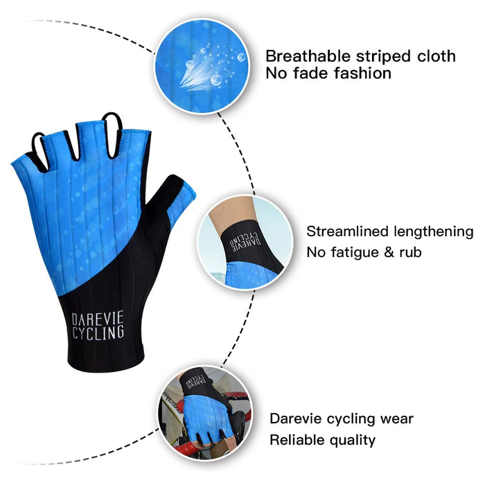 DAREVIE Guanti da ciclismo AERO guanti da ciclismo antiscivolo ad alta velocità leggeri e traspiranti Cool Dry mezze dita guanti da bici MTB Road
