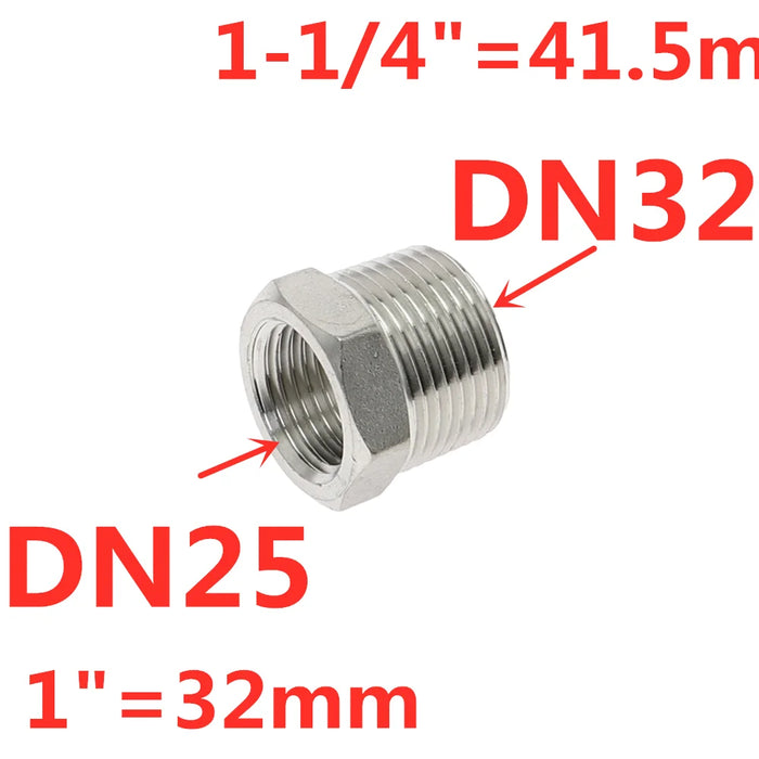 Boccola riduttore cuore tonificante 1/8 "1/4" 3/8 "1/2" BSP Filettatura maschio/femmina SS304 Raccordi per tubi in acciaio inossidabile per acqua Gasolio