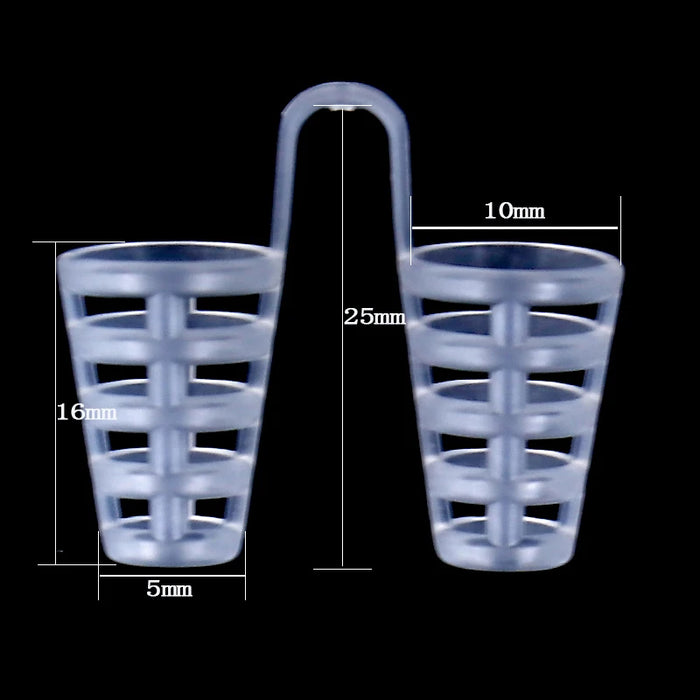 3 diverse dimensioni di dilatatore nasale anti-russamento in silicone morbido di grado medico, ventilazione facile da respirare, clip per il naso per l'aiuto del sonno