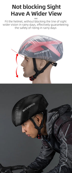 ROCKBROS caschi da bici da ciclismo coperture antipioggia antivento impermeabile antipolvere copertura antipioggia MTB Road Bike casco da bicicletta proteggi copertura