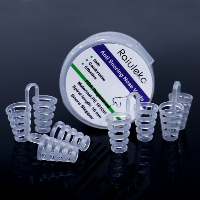 3 diverse dimensioni di dilatatore nasale anti-russamento in silicone morbido di grado medico, ventilazione facile da respirare, clip per il naso per l'aiuto del sonno