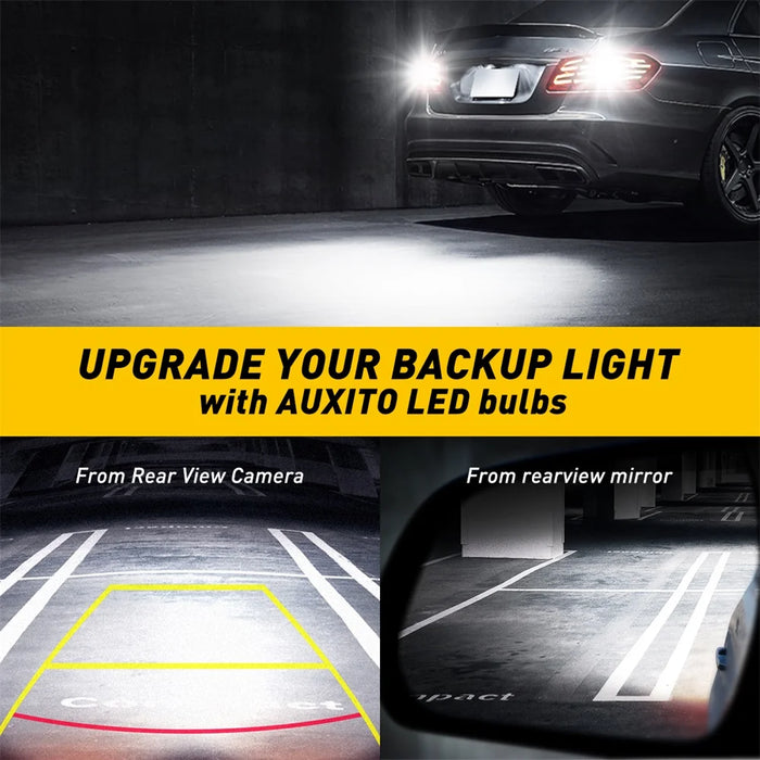 AUXITO 2PCS T15 W16W LED Canbus No Error Lampadine 2835 SMD Backup Reverse Light 921 912 Lampadina Auto Lampada di retromarcia Xenon 6000K Bianco