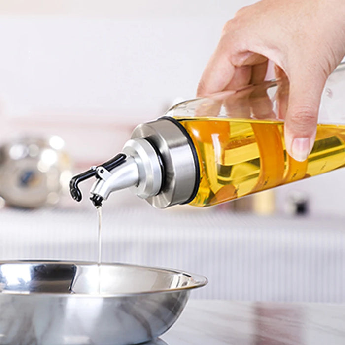 Bottiglia di olio per condimento da cucina bottiglia di salsa bottiglie di stoccaggio in vetro per olio e aceto distributore di olio creativo per accessori da cucina