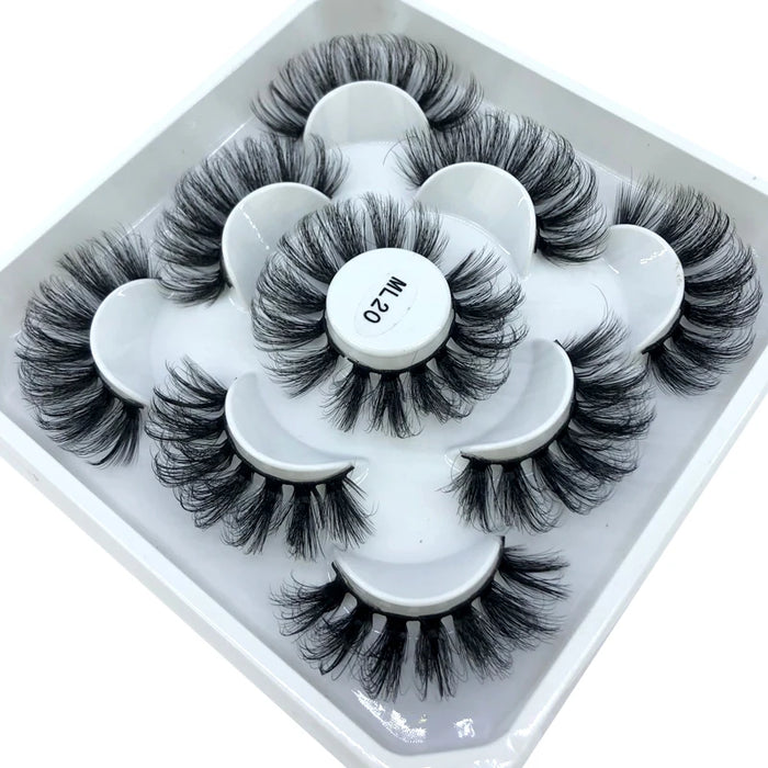 2023 Nuovo 5 paia ciglia finte naturali ciglia finte trucco lungo ciglia di visone 3d estensione ciglia ciglia di visone ciglia corte
