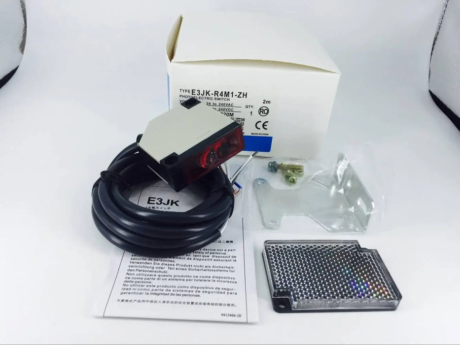 Barriera regolabile da 4 m per interni Cancello e apriporta Fotocellula riflettente retrò Sensore fotoelettrico Fascio Foto Riflettore elettrico