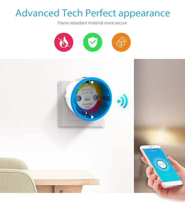 NEO Coolcam ZWAVE PLUS Presa di corrente intelligente UE Sistema di allarme domotico Z Wave Frequenza video 868,4 MHz