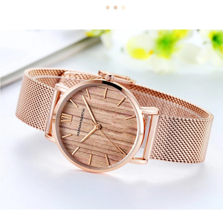 Drop Shipping A++++ Cinturino in acciaio inossidabile di qualità Movimento al quarzo giapponese Orologio da polso di lusso da donna completamente in oro rosa impermeabile