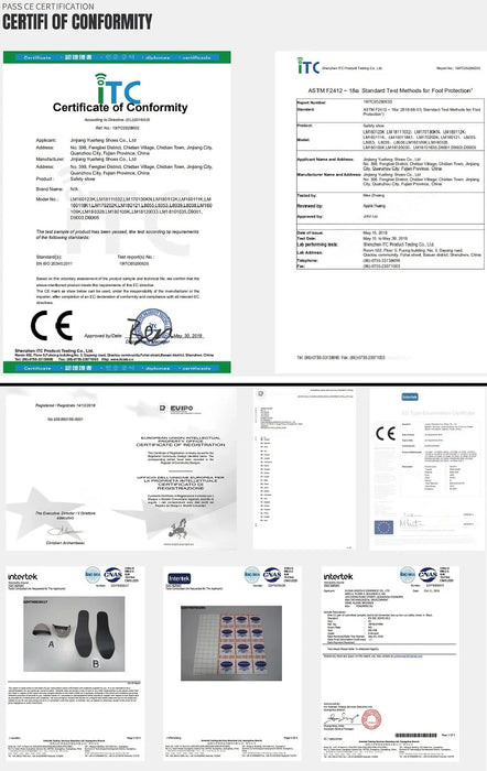Larnmern Stivali da lavoro antinfortunistici da uomo Scarpe con punta in acciaio Stivali protettivi antiscivolo antistatici antiforatura