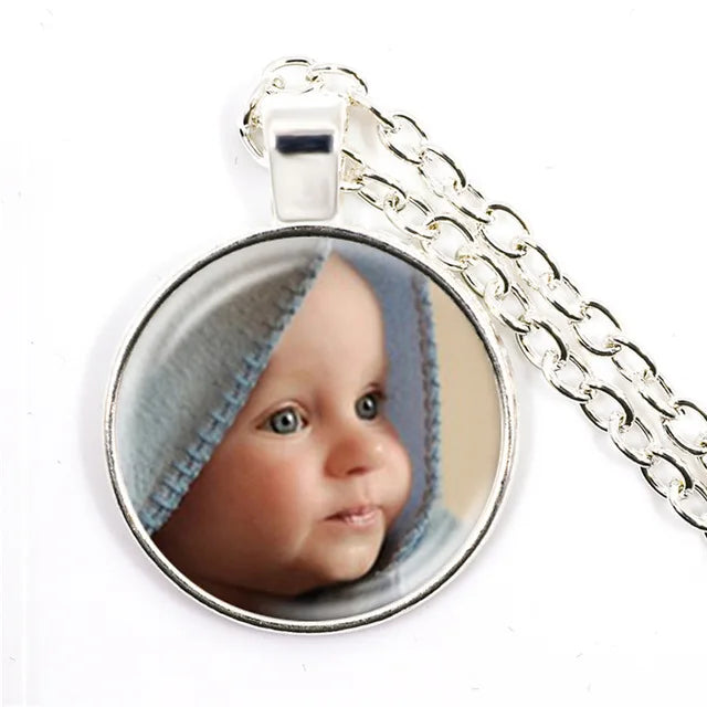 Collana personalizzata personalizzata Foto Mamma Papà Bambino Bambini Nonno Genitori Regalo fotografico progettato personalizzato per il regalo di anniversario di famiglia