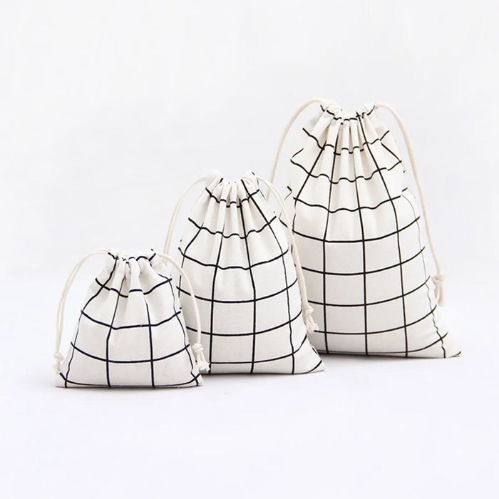Prezzo di fabbrica 14 Stili di Cotone Linea Coulisse Borse multiuso Caramella di Favore Dei Monili Del Supporto del Sacchetto Regali Del Partito 14x16cm 19x24cm 25x32cm Borsa