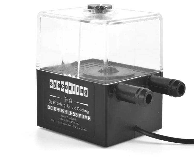 Syscooling sc-SC-300T pompa di raffreddamento ad acqua di CC 12V senza spazzola di raffreddamento a liquido pompa 300L/H 4W piccolo 3 pin pompa di raffreddamento ad acqua