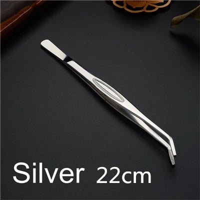 Pinzette per cucina e bar in acciaio inossidabile da 30 cm Pinze per alimenti Cucina Pinzette mediche Strumento da bar