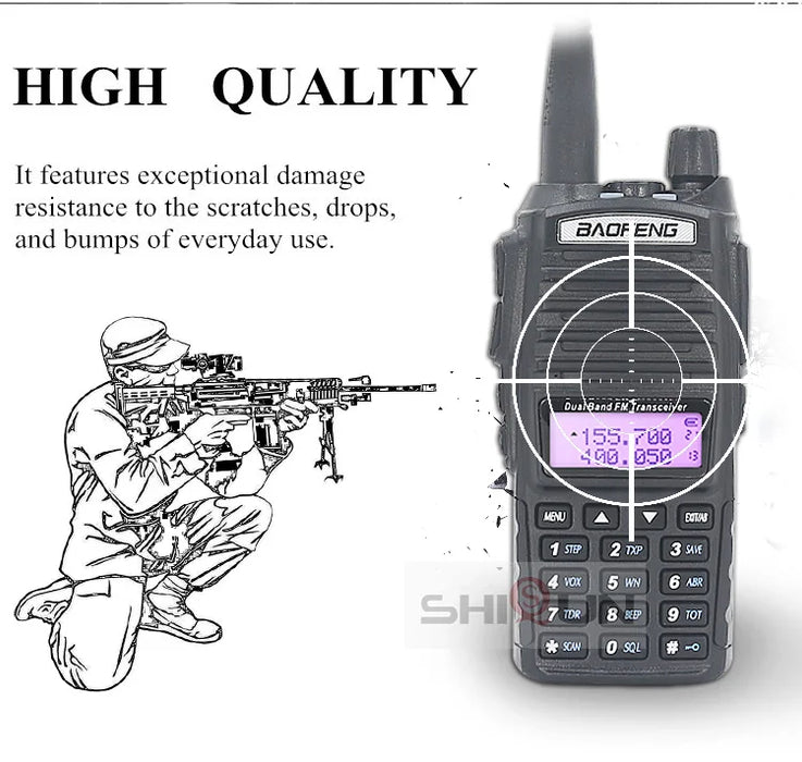 Aggiornamento BaoFeng UV-82 8W Opzionale 5W Baofeng UV 82 Walkie Talkie 10 KM Baofeng 8W Ham Radio 10KM Dual PTT 82HP UV-9R GT-3TP UV-5R