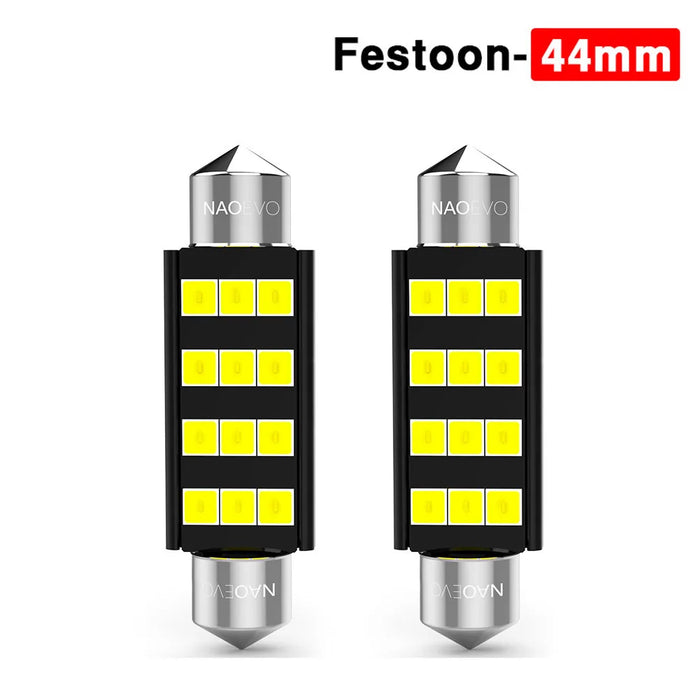 NAO c5w LED CANBUS 28mm 31 36 39 41 44mm Festoon C10W lampadina a led 2835 6 SMD 12V lampada da lettura luce interna per auto bianco senza errori