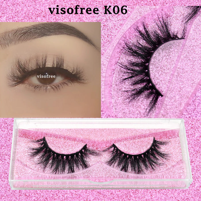 Ciglia Visofree Ciglia di visone 3D volume naturale fatto a mano ciglia morbide estensione ciglia lunghe ciglia di visone reale per il trucco E01