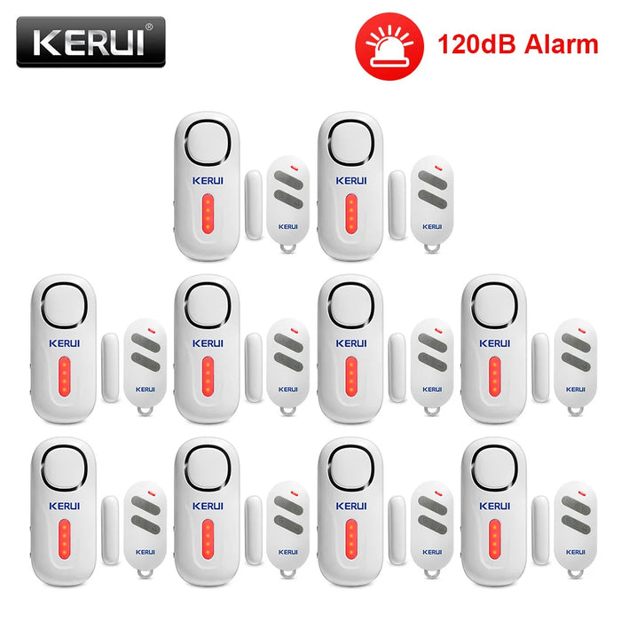 KERUI 120DB Wireless Porta/Finestra Ingresso Sicurezza Sensore Antifurto Allarme PIR Magnetico Smart Home Garage Sistema di Controllo Remoto Led