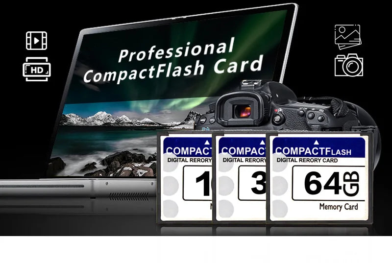 Scheda di memoria di capacità reale 256MB 512MB 1GB 2GB 4GB 8GB 16GB 32GB 64GB CF Card 128GB Scheda Flash compatta Spedizione gratuita